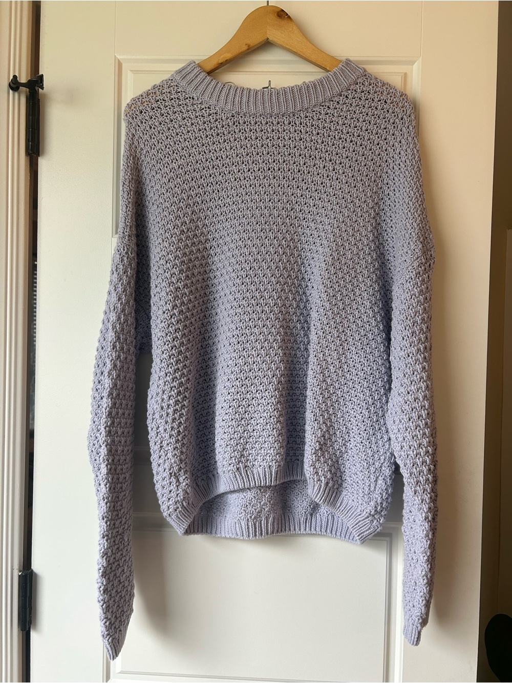 Women's Lavender Knit Crewneck Sweater
